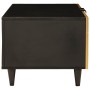 Mesa de Café Negro y dorado 80 x 50 x 40 cm