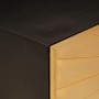 Mesa de Café Negro y dorado 80 x 50 x 40 cm