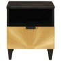 Mesa de Noche con cajón Negro y dorado 40 x 33 x 46 cm