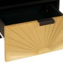 Mesa de Noche con cajón Negro y dorado 40 x 33 x 46 cm