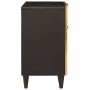 Mesa de Noche con cajón Negro y dorado 50 x 33 x 60 cm