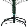 Árbol de Navidad preiluminado con luces y bolas verde 210 cm
