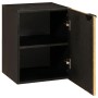 Gabinete de Baño con estante Negro y dorado 38 x 33 x 48 cm