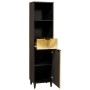 Gabinete de Baño con cajón Negro y dorado 38 x 33 x 160 cm