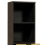 Gabinete de Baño con cajón Negro y dorado 38 x 33 x 160 cm