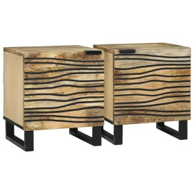Armario de Noche 2 pcs Marrón 40 x 33 x 46 cm