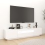 Mueble para TV con luces LED blanco brillante 180x35x40 cm en Muebles TV | Comprar online en Foro24