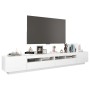 Mueble para TV con luces LED blanco brillante 260x35x40 cm en Muebles TV | Comprar online en Foro24