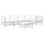 6-teiliges Gartenmöbel-Set und weiße Massivholzkissen von vidaXL, Gartensets - Ref: Foro24-3186005, Preis: 620,90 €, Rabatt: %