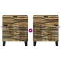Armario de Noche Marrón 50 x 33 x 60 cm madera maciza de mango