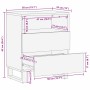 Armario de Noche Marrón 50 x 33 x 60 cm madera maciza de mango