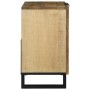 Mueble de lavabo con estante Marrón y Negro 62 x 33 x 58 cm