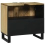 Mueble de lavabo con estante Marrón y Negro 62 x 33 x 58 cm