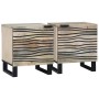 Mesas de noche 2 pcs Natural 40 x 33.5 x 46 cm