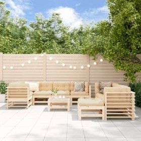 10-teiliges Gartenmöbel-Set und Massivholzkissen von vidaXL, Gartensets - Ref: Foro24-3186095, Preis: 896,80 €, Rabatt: %