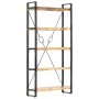 Estantería de 5 niveles madera maciza mango 90x30x180 cm de vidaXL, Librerías y estanterías - Ref: Foro24-286581, Precio: 261...