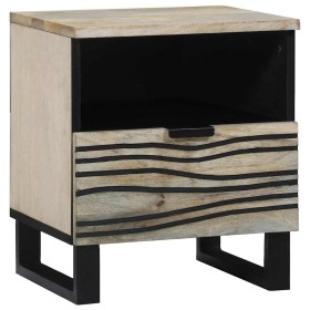 Armario de Noche con cajón y negro 40 x 33 x 46 cm
