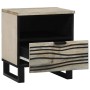 Armario de Noche con cajón 2 pcs y negro 40 x 33 x 46 cm