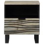 Armario de Noche con cajón 2 pcs y negro 40 x 33 x 46 cm