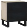 Armario de Noche con cajón 2 pcs y negro 40 x 33 x 46 cm