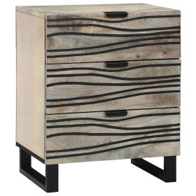 Armario de Noche con cajón y negro 50 x 33 x 60 cm