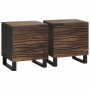 Armario de Noche 2 pcs Nogal 40 x 33 x 46 cm