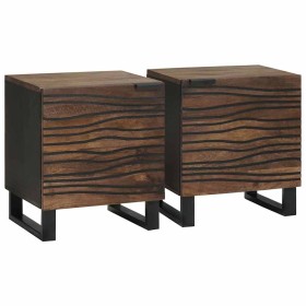 Armario de Noche 2 pcs Nogal 40 x 33 x 46 cm