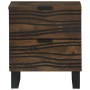 Armario de Noche con cajón 2 pcs Nogal 40 x 33 x 46 cm