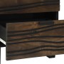 Armario de Noche con cajón 2 pcs Nogal 40 x 33 x 46 cm