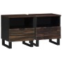 Armario de Noche con cajón 2 pcs Nogal 40 x 33 x 46 cm