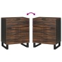 Armario de Noche Nogal 50 x 33 x 60 cm madera maciza de mango