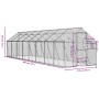 Pajarera de aluminio color plateado 1,79x8x1,85 m de vidaXL, Pies y jaulas para pájaros - Ref: Foro24-3155799, Precio: 661,75...