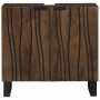Mueble de lavabo con estante Marrón y Negro 62 x 33 x 58 cm