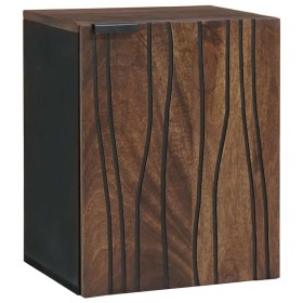 Armario de Lavabo con estante Marrón y Negro 38 x 33.5 x 48 cm