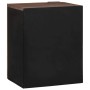 Armario de Lavabo con estante Marrón y Negro 38 x 33.5 x 48 cm