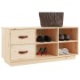 Shoe bench solid pine wood 100x34x45 cm by vidaXL, Shoe racks and shoe organizers - Ref: Foro24-820177, Price: 77,52 €, Disco...