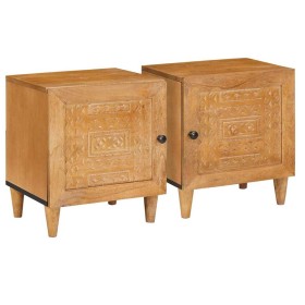 Mesa de Noche 2 pcs Marrón claro 40 x 33 x 46 cm