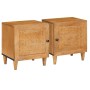 Mesa de Noche 2 pcs Marrón claro 40 x 33 x 46 cm