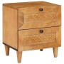 Mesa de Noche con cajón 2 pcs Marrón claro 40 x 33 x 46 cm