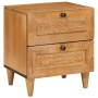 Mesa de Noche con cajón 2 pcs Marrón claro 40 x 33 x 46 cm
