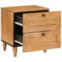 Mesa de Noche con cajón 2 pcs Marrón claro 40 x 33 x 46 cm
