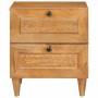 Mesa de Noche con cajón 2 pcs Marrón claro 40 x 33 x 46 cm