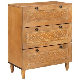 Vitrina Marrón claro 60 x 33 x 75 cm madera maciza de mango