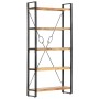 Estantería de 5 niveles madera maciza mango 90x30x180 cm de vidaXL, Librerías y estanterías - Ref: Foro24-286581, Precio: 261...