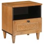 Mesa de Noche con cajón 2 pcs Marrón claro 40 x 33 x 46 cm