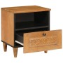 Mesa de Noche con cajón 2 pcs Marrón claro 40 x 33 x 46 cm