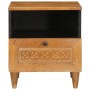 Mesa de Noche con cajón 2 pcs Marrón claro 40 x 33 x 46 cm