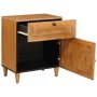 Mesa de Noche con cajón con puerta Marrón claro 50 x 33 x 60 cm