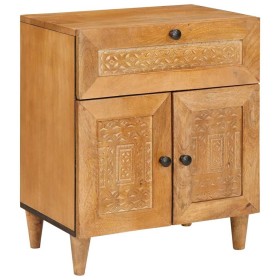 Mesa de Noche con cajón con puerta Marrón claro 50 x 33 x 60 cm