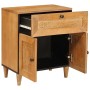 Mesa de Noche con cajón con puerta Marrón claro 50 x 33 x 60 cm